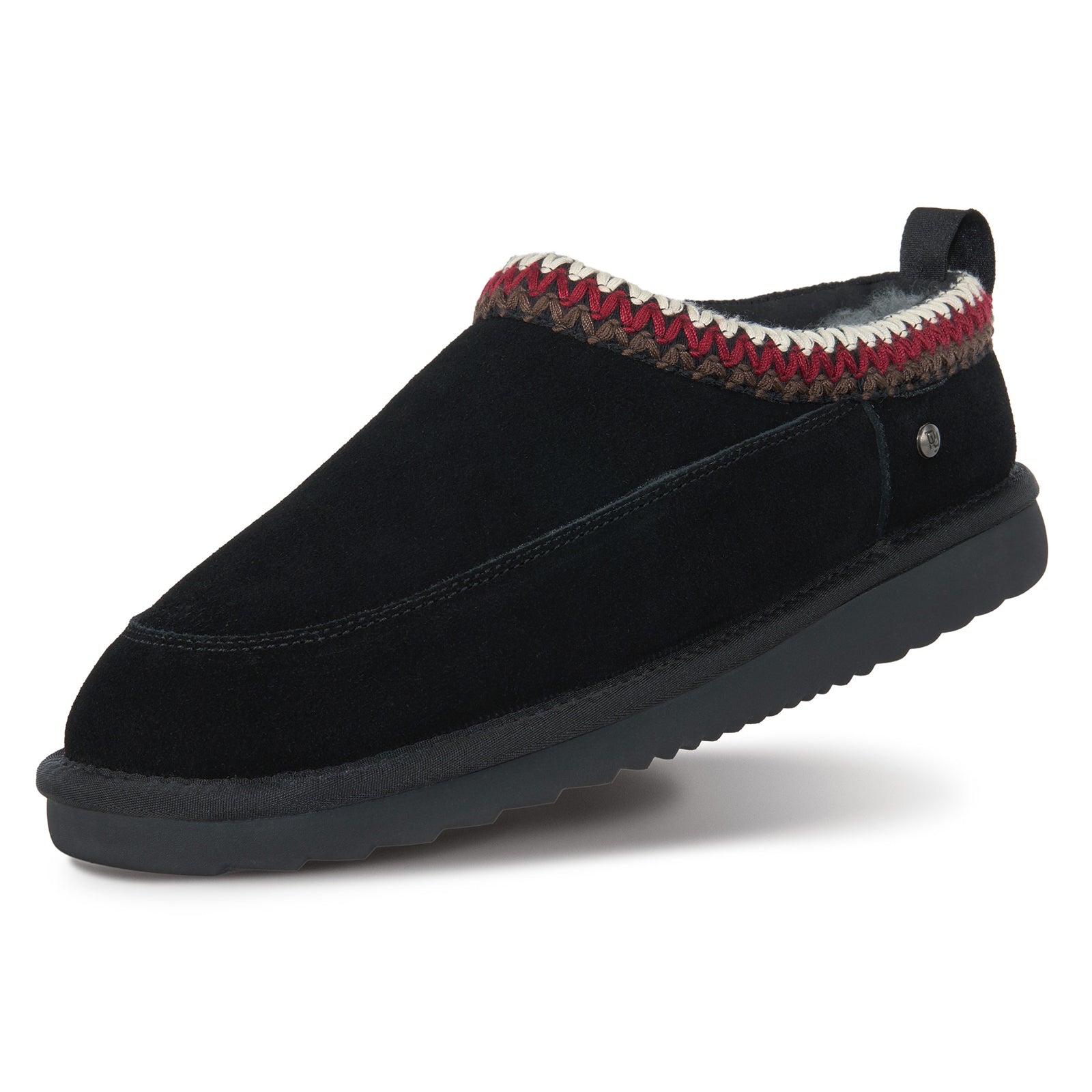 PARFEYING Men's Australian Sheepskin Suede Slip-On House Slippers