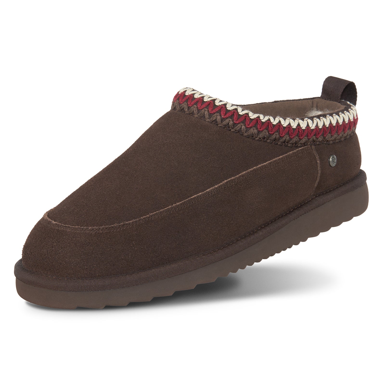 PARFEYING Men's Australian Sheepskin Suede Slip-On House Slippers