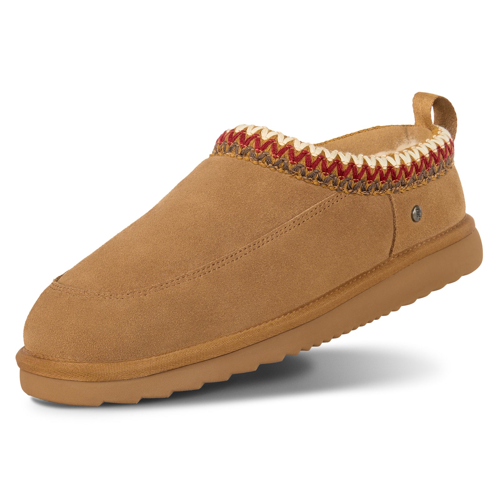 PARFEYING Men's Australian Sheepskin Suede Slip-On House Slippers