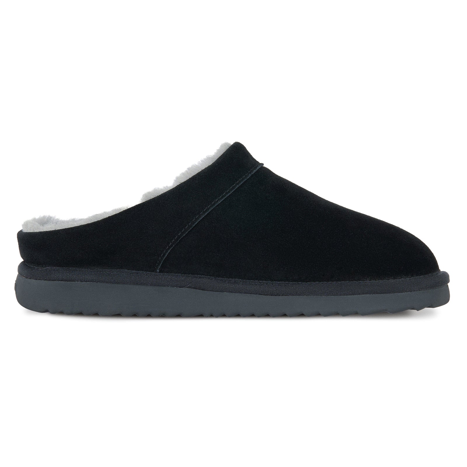 PARFEYING Men's Dense Australian Sheepskin Suede Slip-On Slippers