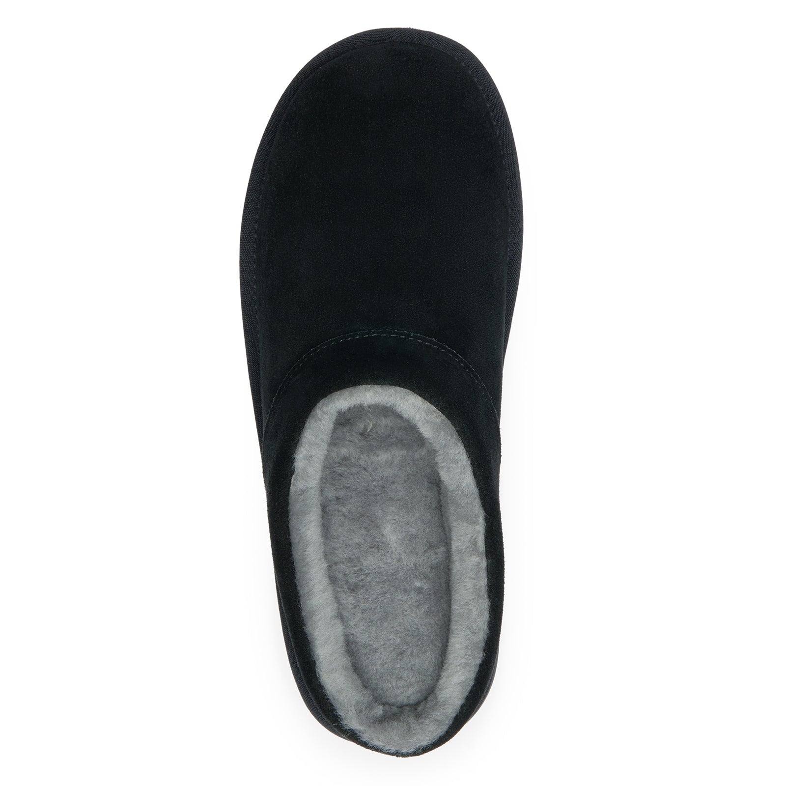 PARFEYING Men's Dense Australian Sheepskin Suede Slip-On Slippers