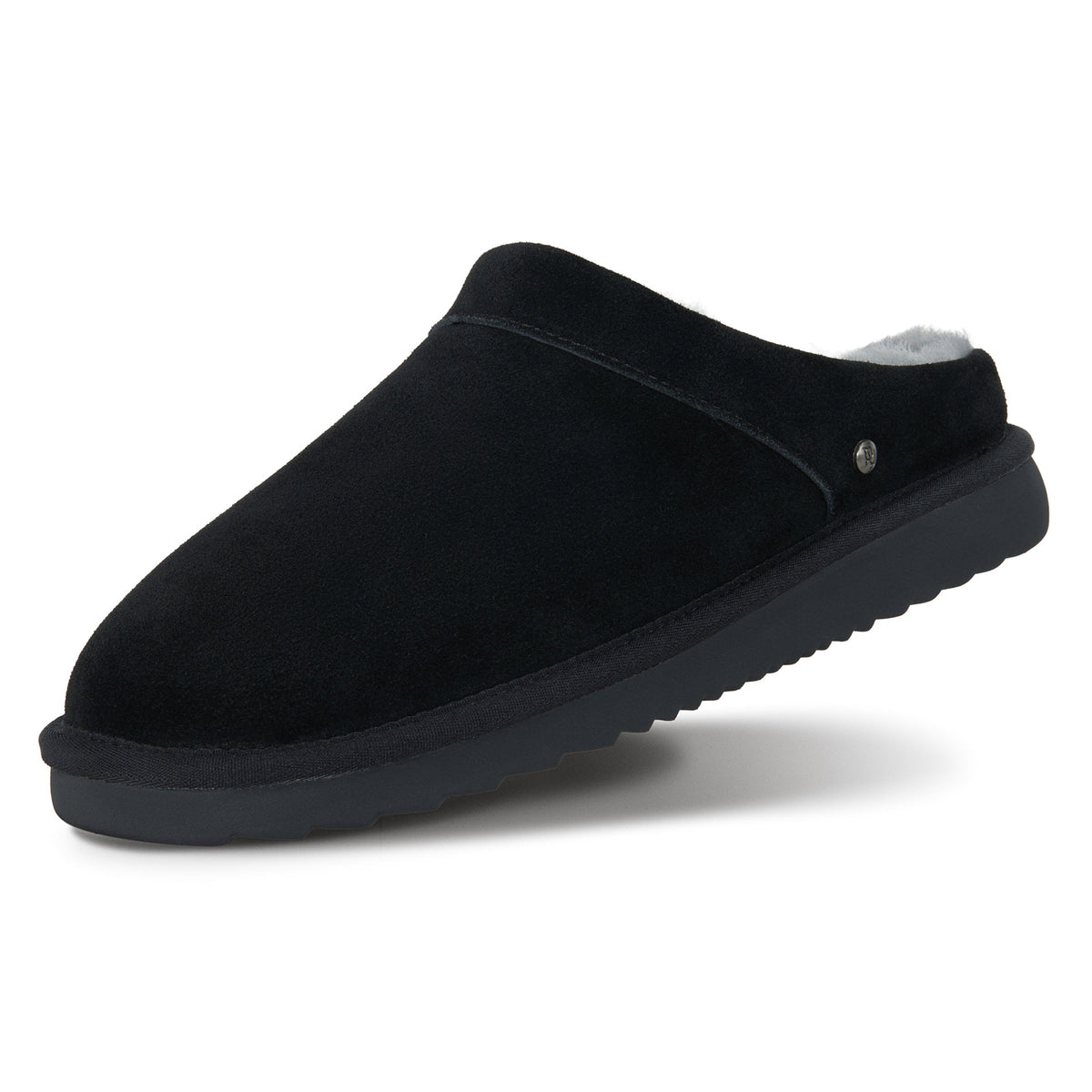 PARFEYING Men's Dense Australian Sheepskin Suede Slip-On Slippers