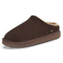 PARFEYING Men's Dense Australian Sheepskin Suede Slip-On Slippers