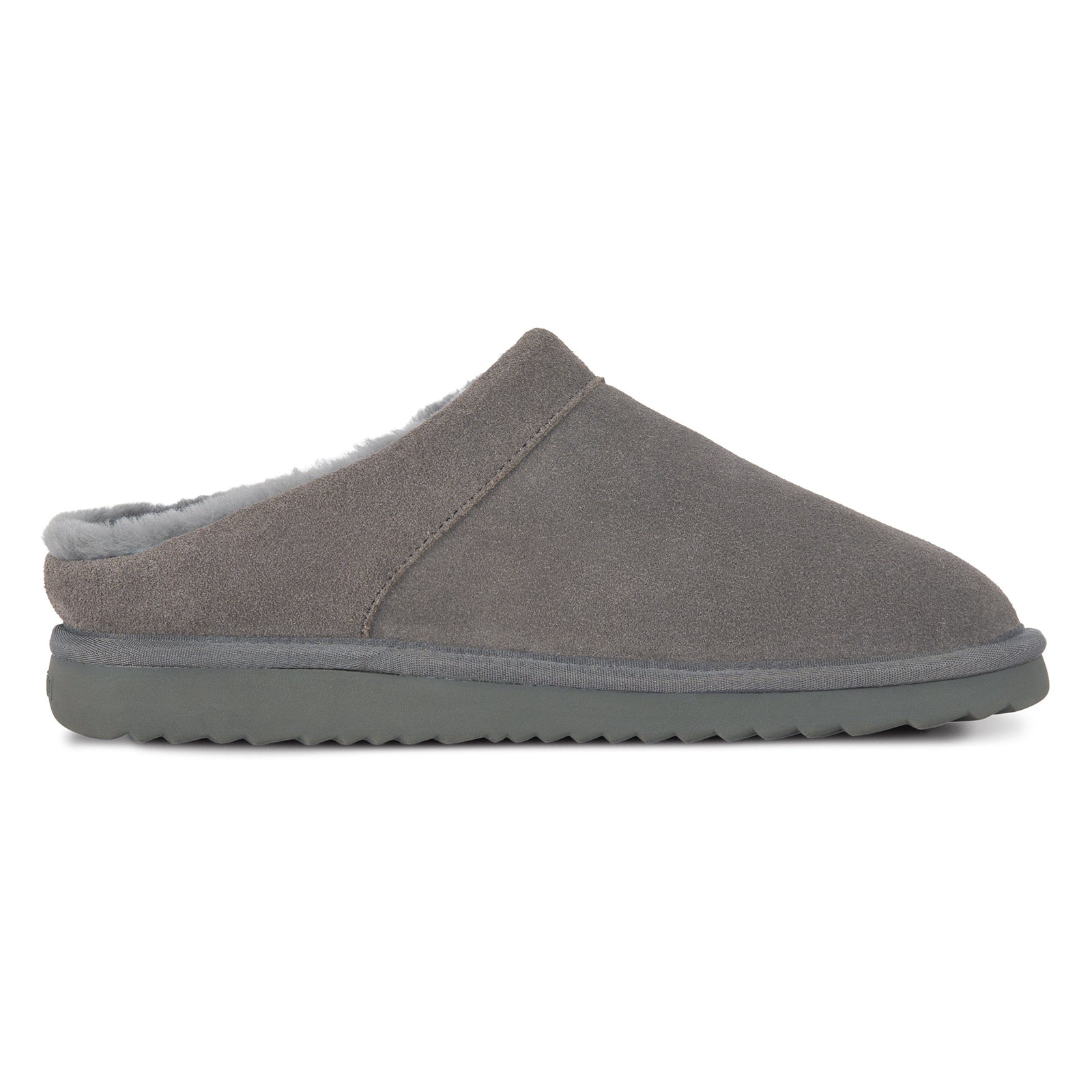 PARFEYING Men's Dense Australian Sheepskin Suede Slip-On Slippers