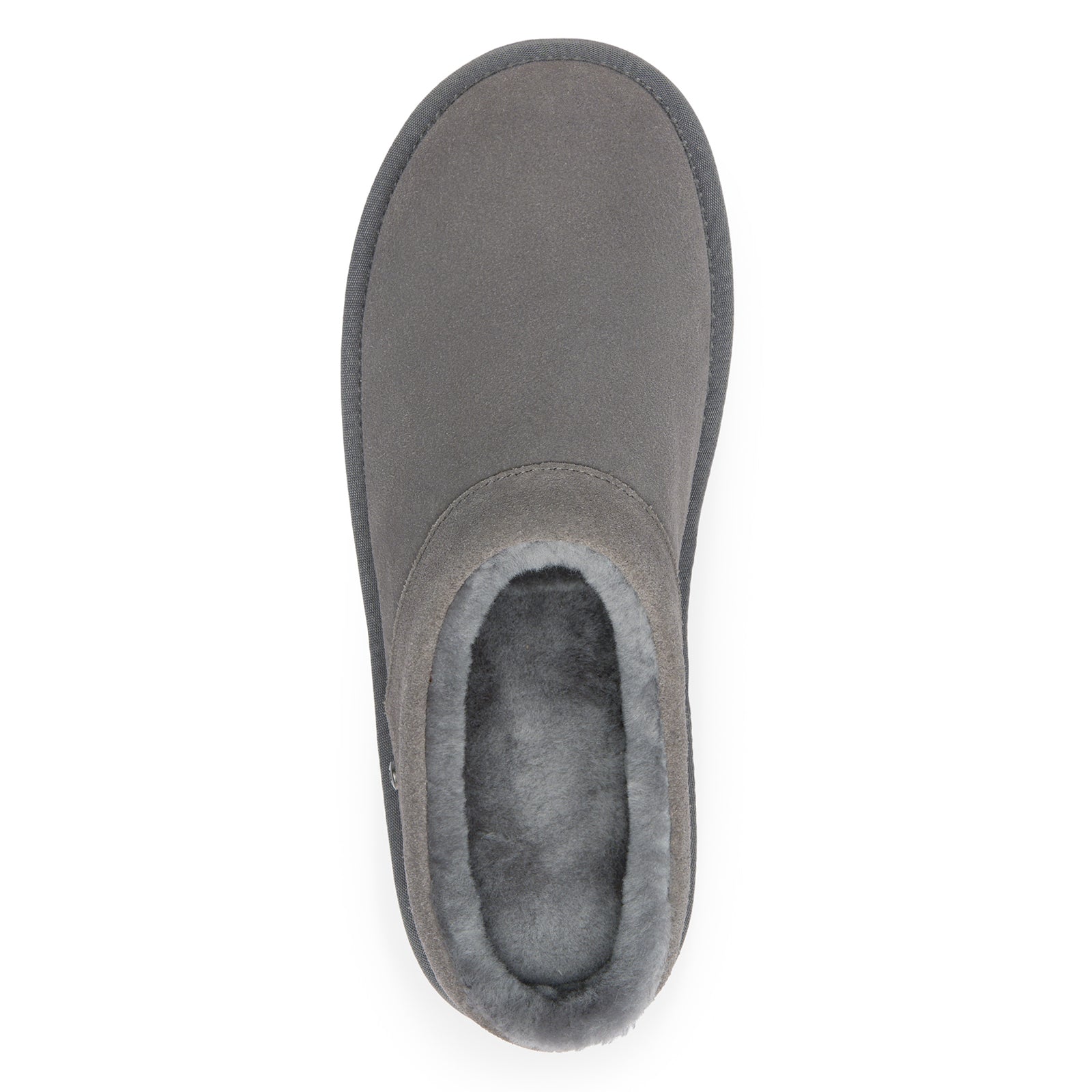 PARFEYING Men's Dense Australian Sheepskin Suede Slip-On Slippers