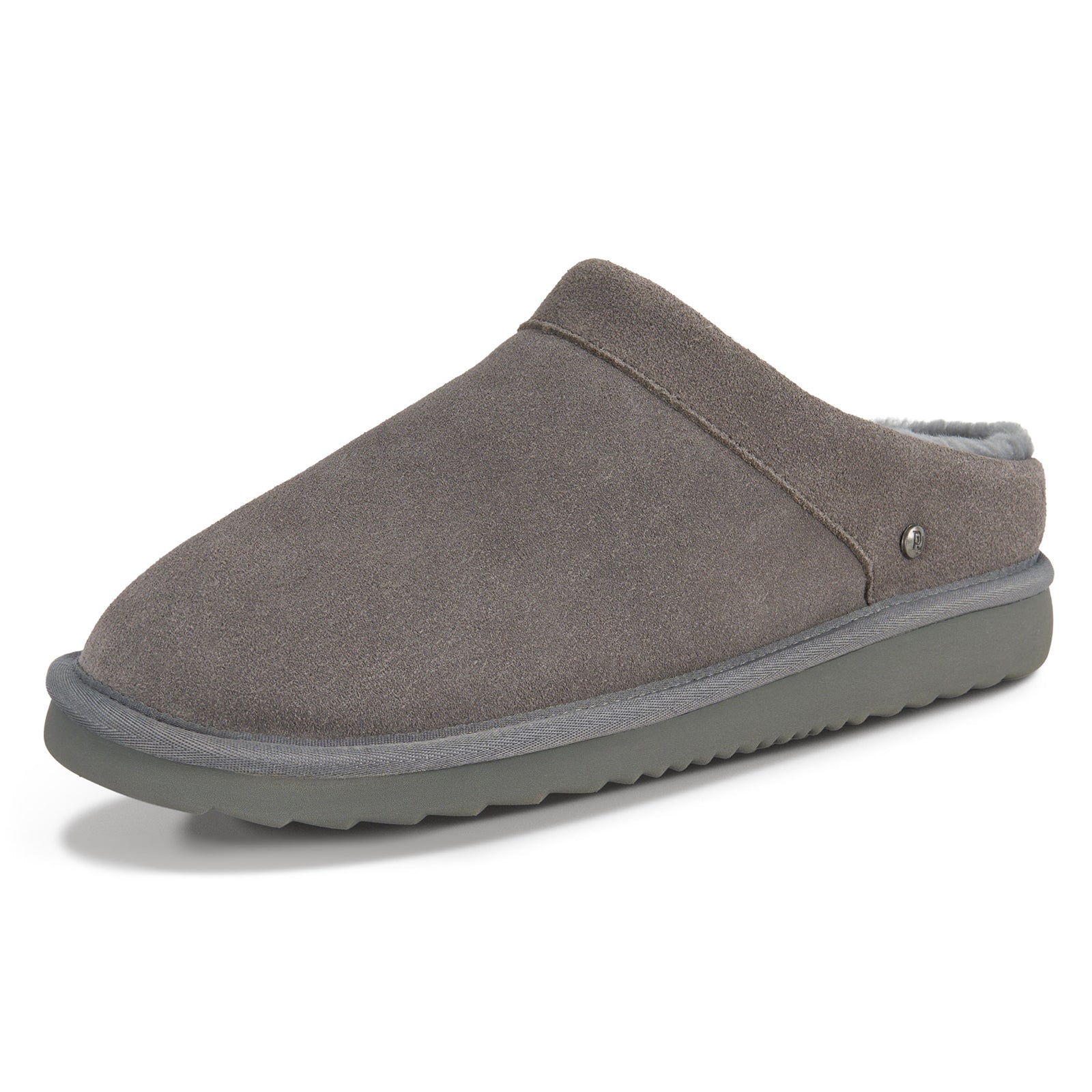 PARFEYING Men's Dense Australian Sheepskin Suede Slip-On Slippers