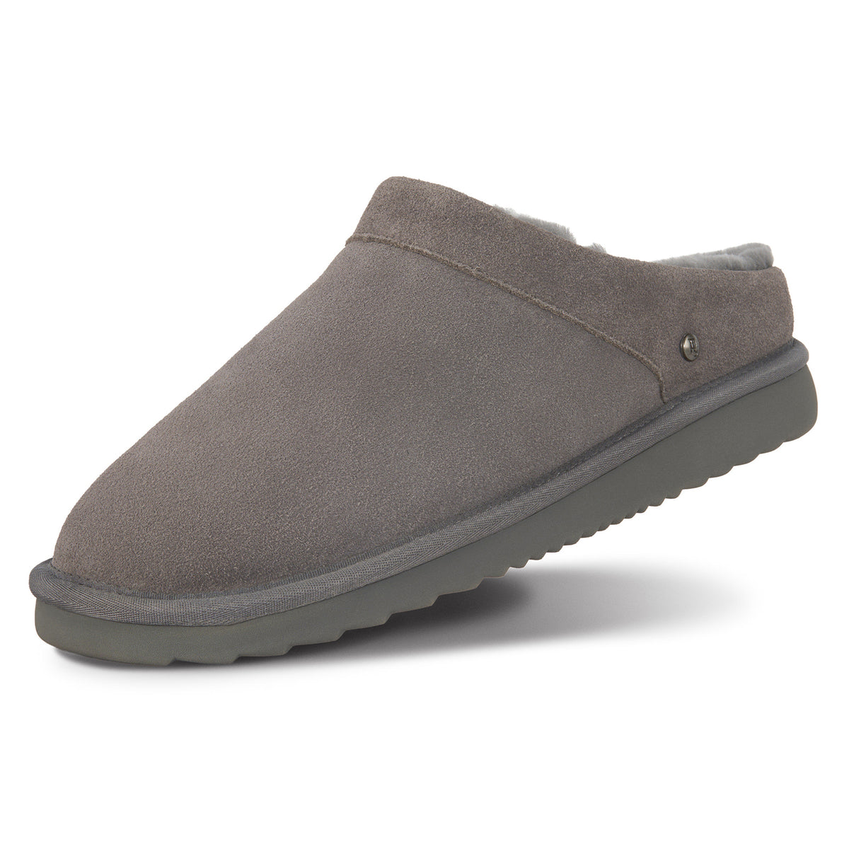 PARFEYING Men's Dense Australian Sheepskin Suede Slip-On Slippers