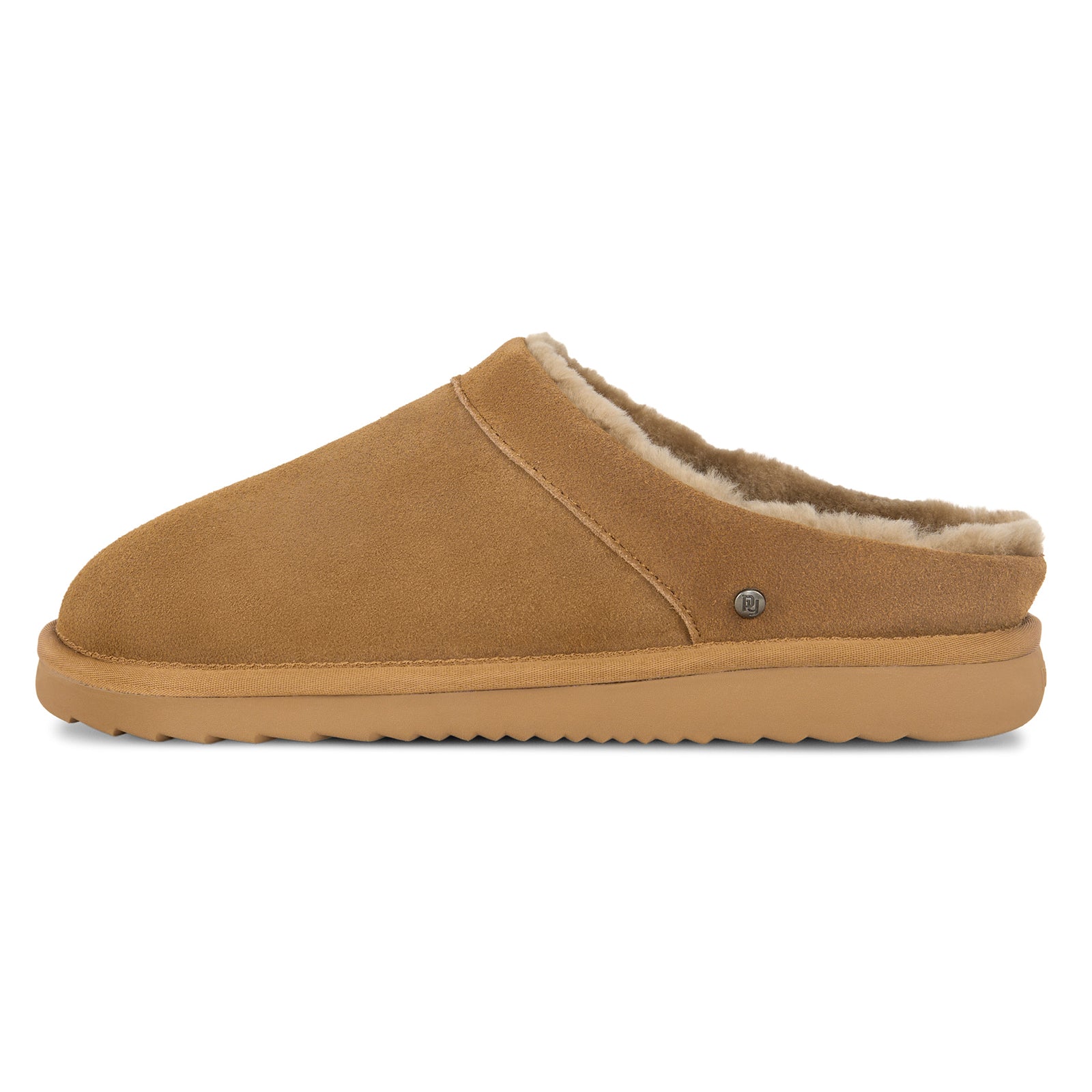 PARFEYING Men's Dense Australian Sheepskin Suede Slip-On Slippers