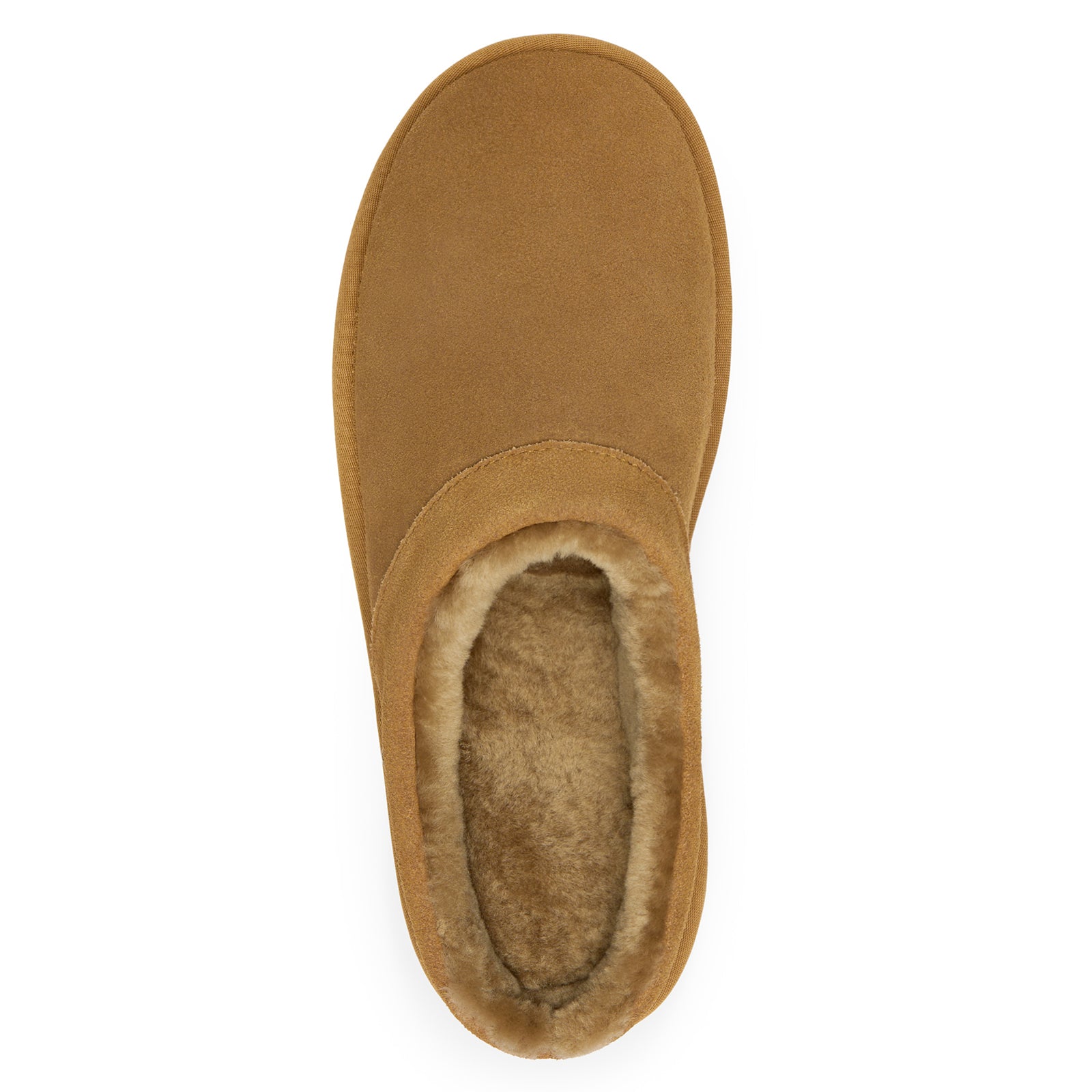PARFEYING Men's Dense Australian Sheepskin Suede Slip-On Slippers