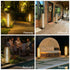 Rattan Outdoor Floor Lamp Set of 2, Boho Solar Porch Lights Outdoor Waterproof for Patio, Garden, Balcony & Deck, Natural (Vertical)