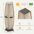 Rattan Outdoor Floor Lamp Set of 2, Boho Solar Porch Lights Outdoor Waterproof for Patio, Garden, Balcony & Deck, Natural (Vertical)