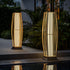 Rattan Outdoor Floor Lamp Set of 2, Boho Solar Porch Lights Outdoor Waterproof for Patio, Garden, Balcony & Deck, Natural (Vertical)