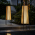 Outdoor Floor Lamp Set of 2, Rattan Solar Lanterns Outdoor Waterproof for Balcony, Deck, Garden & Patio (Natural)