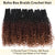 12/14 Inch Boho Box Braids 8 Pack Goddess Box Braids Bohemian Box Braids Crochet Hair Crochet Box Braids With Curly Ends For Women Black Burgundy Color
