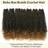 Goddess Bohemian box braids Crochet Hair,12/14 inch Pre Looped Boho Box Braid Crochet Hair with curly Ends,8pcs Boho Crochet Braids Synthetic Hair Extensions for Women