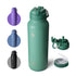 40 oz sports water bottle stainless steel insulated water bottle with straw and pills holder