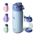 16 oz sports water bottle stainless steel insulated kids water bottle with straw and pills holder for gifts and school