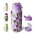 32oz Insulated Water Bottle Stainless Steel Sport Water Bottle with Straw Dual-use Lid Design for Gym with Pill Box
