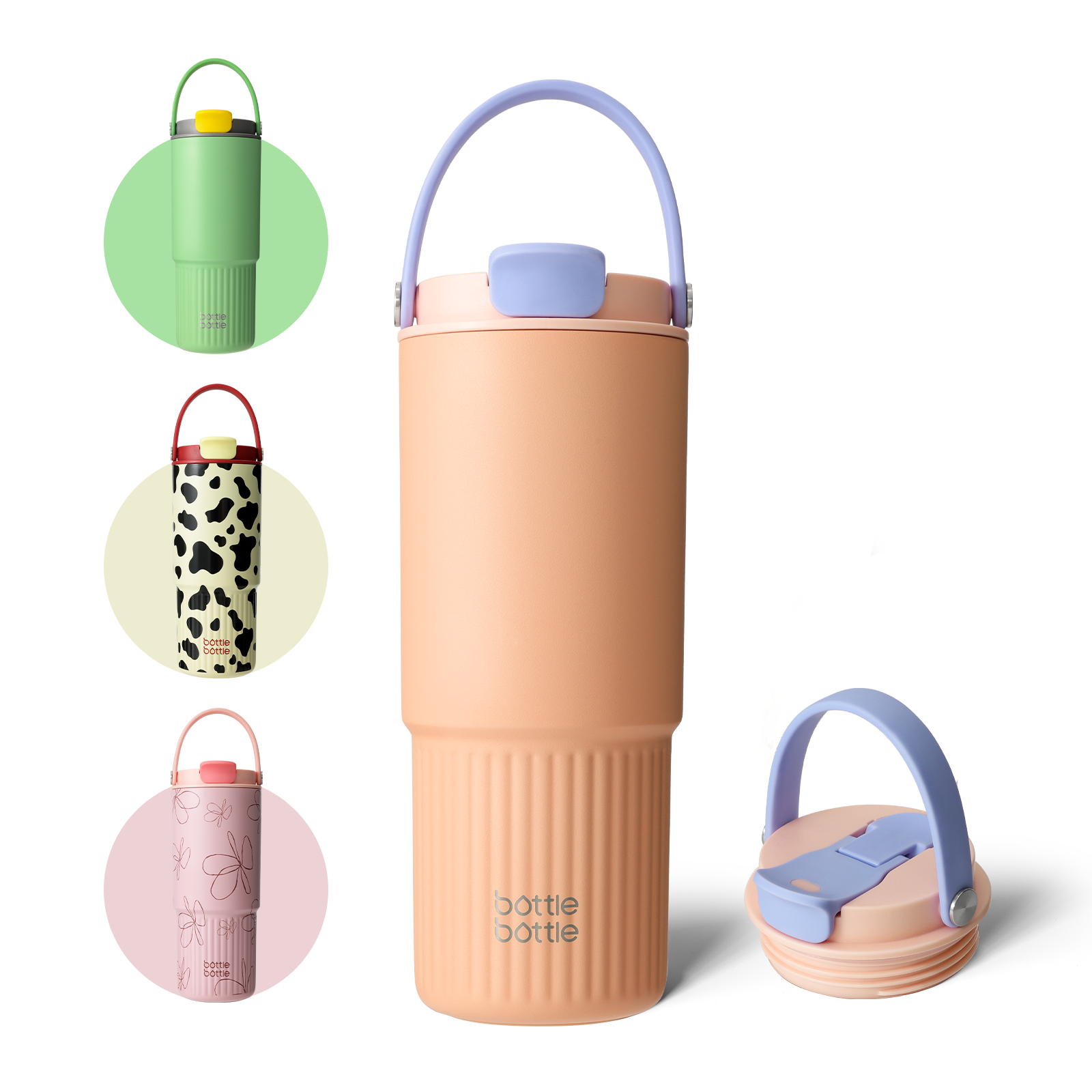 Insulated Water Bottle with Straw and Handle Stainless Steel Water Bottles for Car Sports Home Office and School 26oz Leak Proof