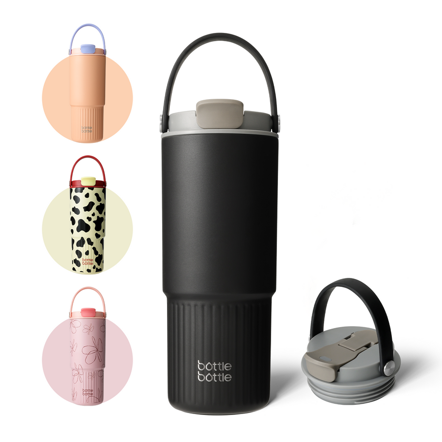 Insulated Water Bottle with Straw and Handle Stainless Steel Water Bottles for Car Sports Home Office and School 26oz Leak Proof