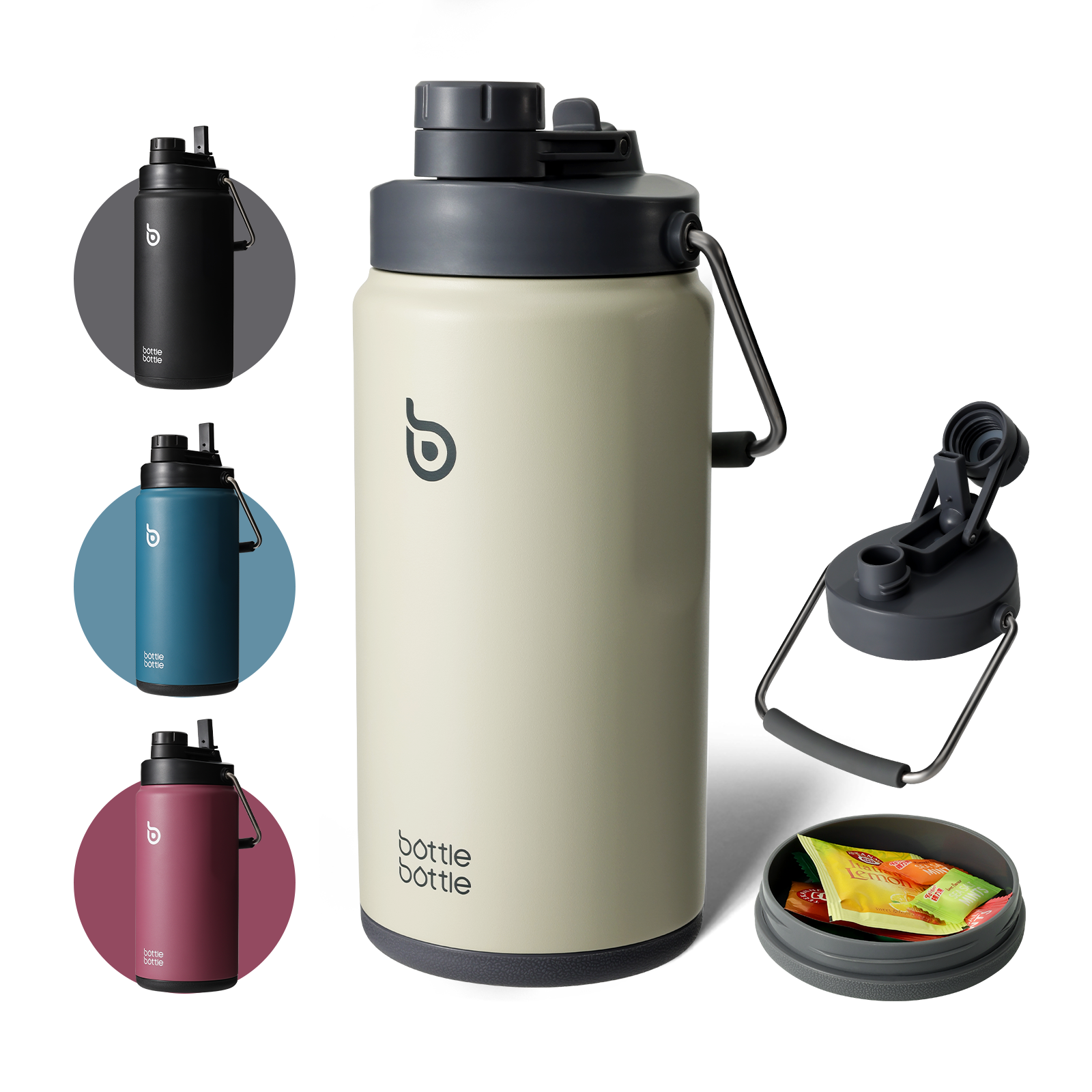 For outdoor activities:With half gallon water jug,it’s easier to enjoy your trip with fewer refills and is perfect for hiking,camping and sporting.With such a versatile bottle,it's easy to stay hydrated and refreshed during adventures