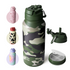 32oz Insulated Water Bottle Stainless Steel Sport Water Bottle with Straw Dual-use Lid Design for Gym with Pill Box