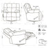 Oversized Recliner Chair, Overstuffed Swivel Rocker with Extra Wide Seat & Breathable Fabric for Living Room (Manual, Blue)