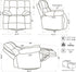 Oversized Recliner Chair, Overstuffed Swivel Rocker with Extra Wide Seat & Breathable Fabric for Living Room (Power, Brown)