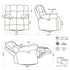 Oversized Rocker Recliner Chair,Power Swivel Recliner for Living Room,Overstuffed Extra Wide Rocking Recliners with Breathable Soft Fabric,Up to 350lbs (Power, Blue)