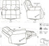 Oversized Recliner Chair, Overstuffed Swivel Rocker with Extra Wide Seat & Breathable Fabric for Living Room (Manual, Brown)