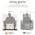Oversized Rocker Recliner Chair,Power Swivel Recliner for Living Room,Overstuffed Extra Wide Rocking Recliners with Breathable Soft Fabric,Up to 350lbs (Power, White)