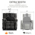 Oversized Rocker Reclining Chair, Swivel Rocking Recliner for Living Room, Overstuffed Extra Wide Single Sofa with Breathable Soft Fabric (Power, Gray)