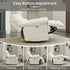 Oversized Rocker Recliner Chair,Power Swivel Recliner for Living Room,Overstuffed Extra Wide Rocking Recliners with Breathable Soft Fabric,Up to 350lbs (Power, White)