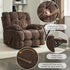 Oversized Recliner Chair, Overstuffed Swivel Rocker with Extra Wide Seat & Breathable Fabric for Living Room (Manual, Brown)